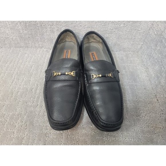 Florsheim Men's Size 13 D Black Leather Slip On Horsebit Moc Toe Loafer Shoes - Picture 1 of 9